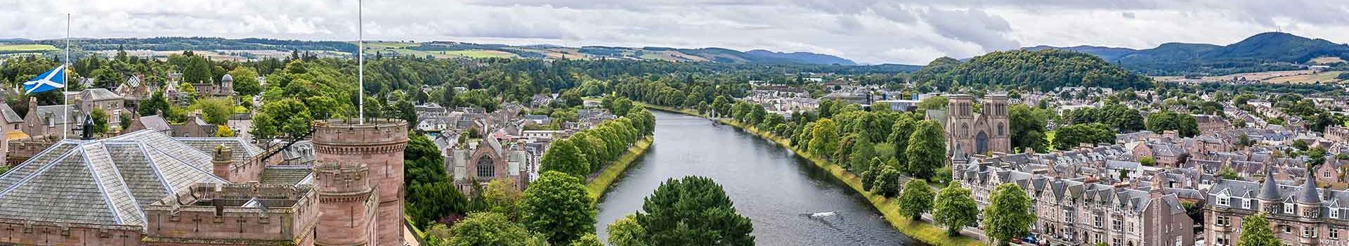 Ariel view of the River Ness and Inverness
