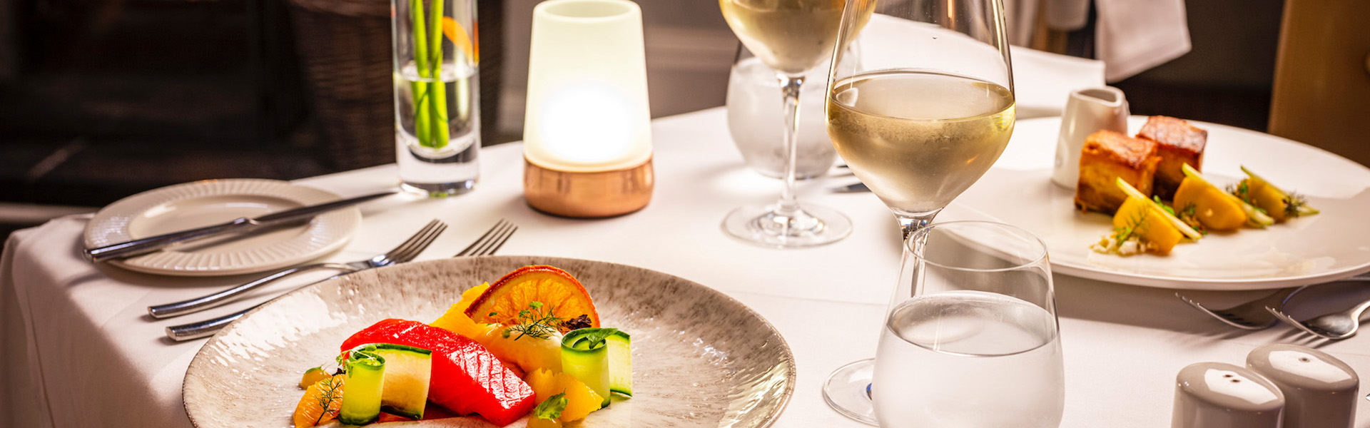 A table set up with exquisite food in Torrish