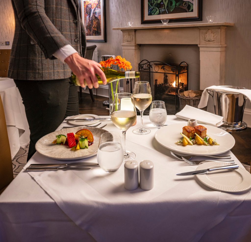 Dinner served in Torrish Restaurant