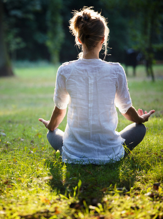 Yoga on the lawn