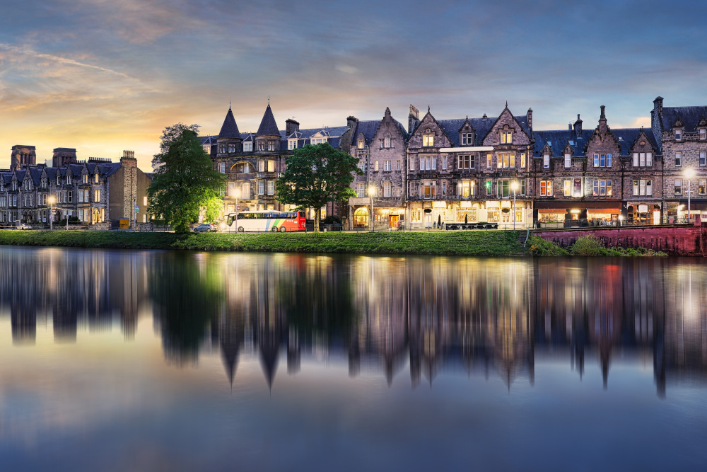 Early evening on the banks of the River Ness, Inverness