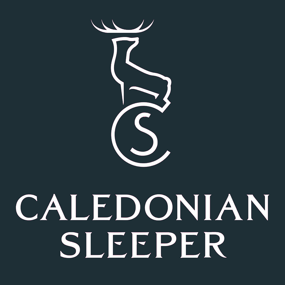 Logo for Caledonian Sleeper luxury train that travels to Inverness