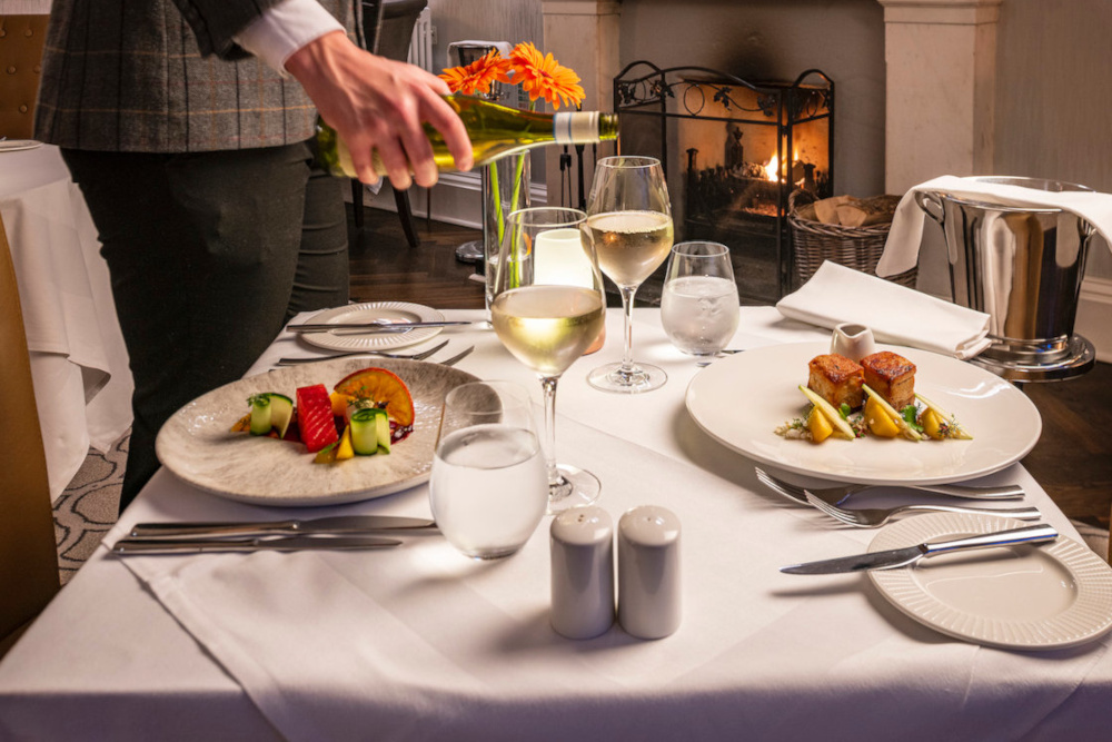 Dinner served in Torrish Restaurant