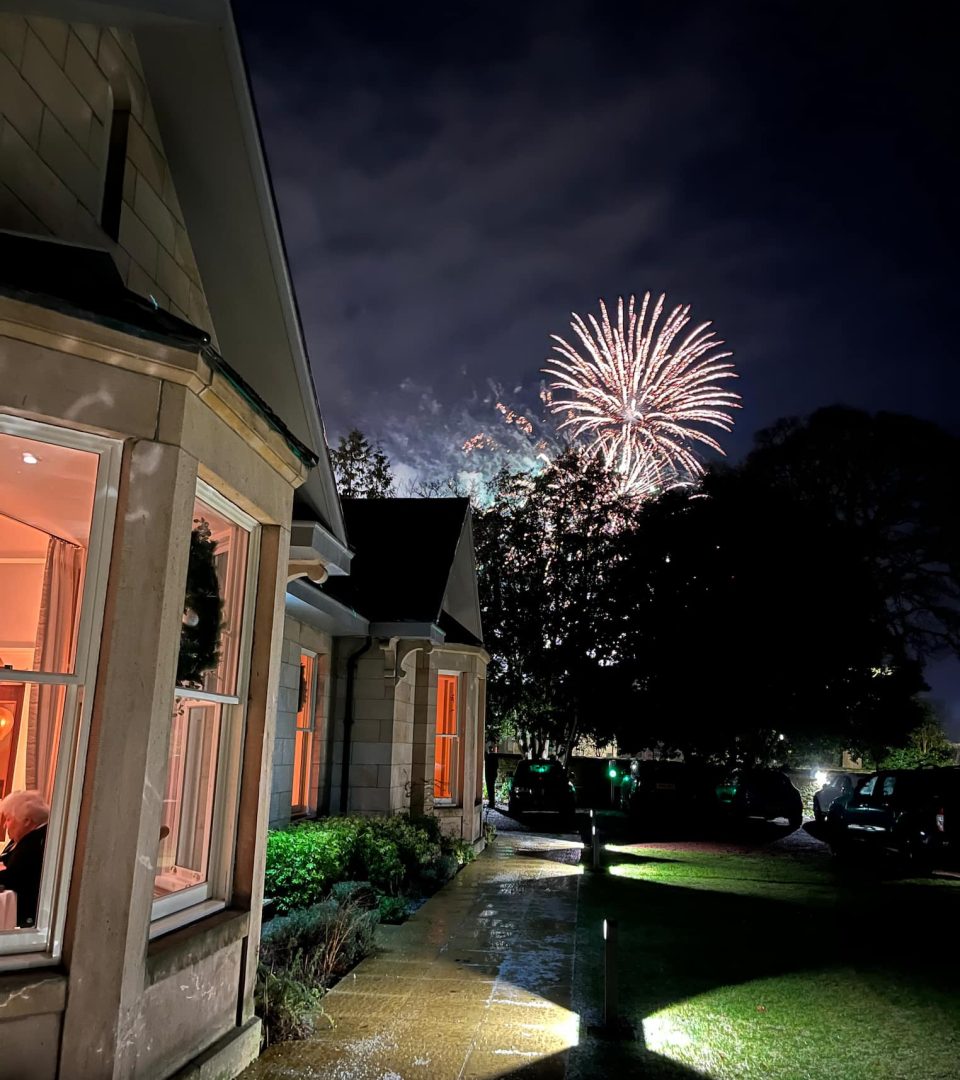 Hogmanay fire works at Ness Walk Hotel