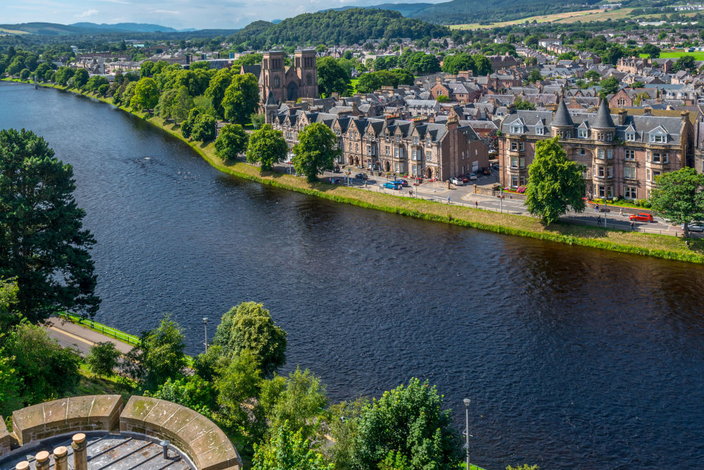 Aerial view of Inverness and the River Ness