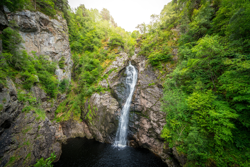 The Fall of Foyers, waterfall on the River Foyers, which feeds Loch Ness.