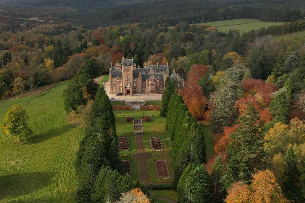 Ardross Castle from the air.