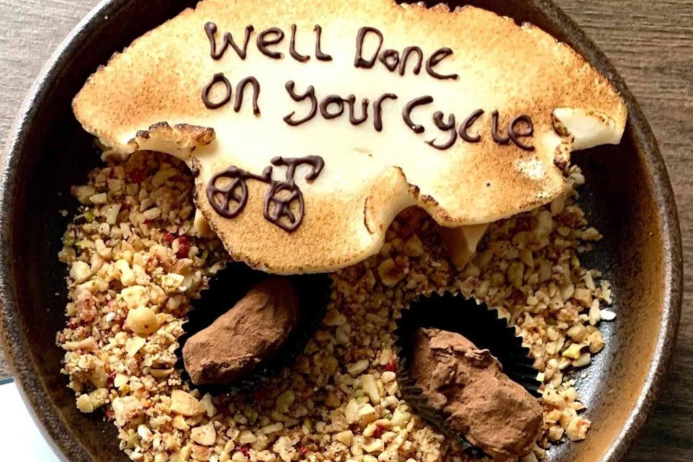 A well done on your cycle dessert at Ness Walk Hotel
