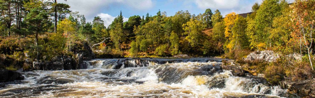 River running through Glen Affric in the Scottish Highlands