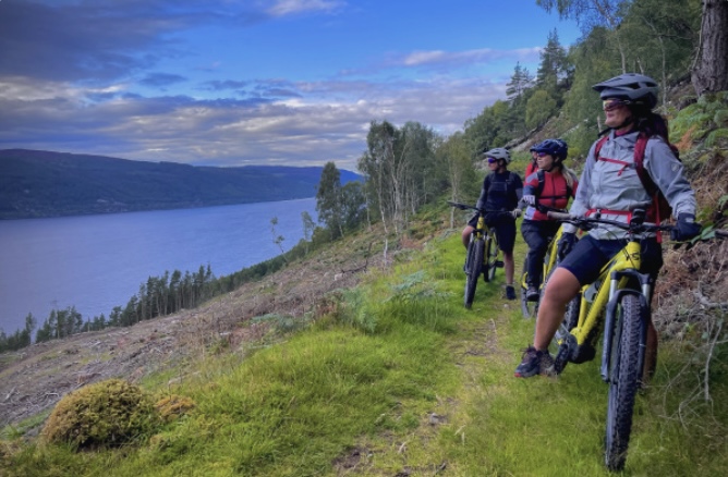 42 Cycling on banks of Loch Ness