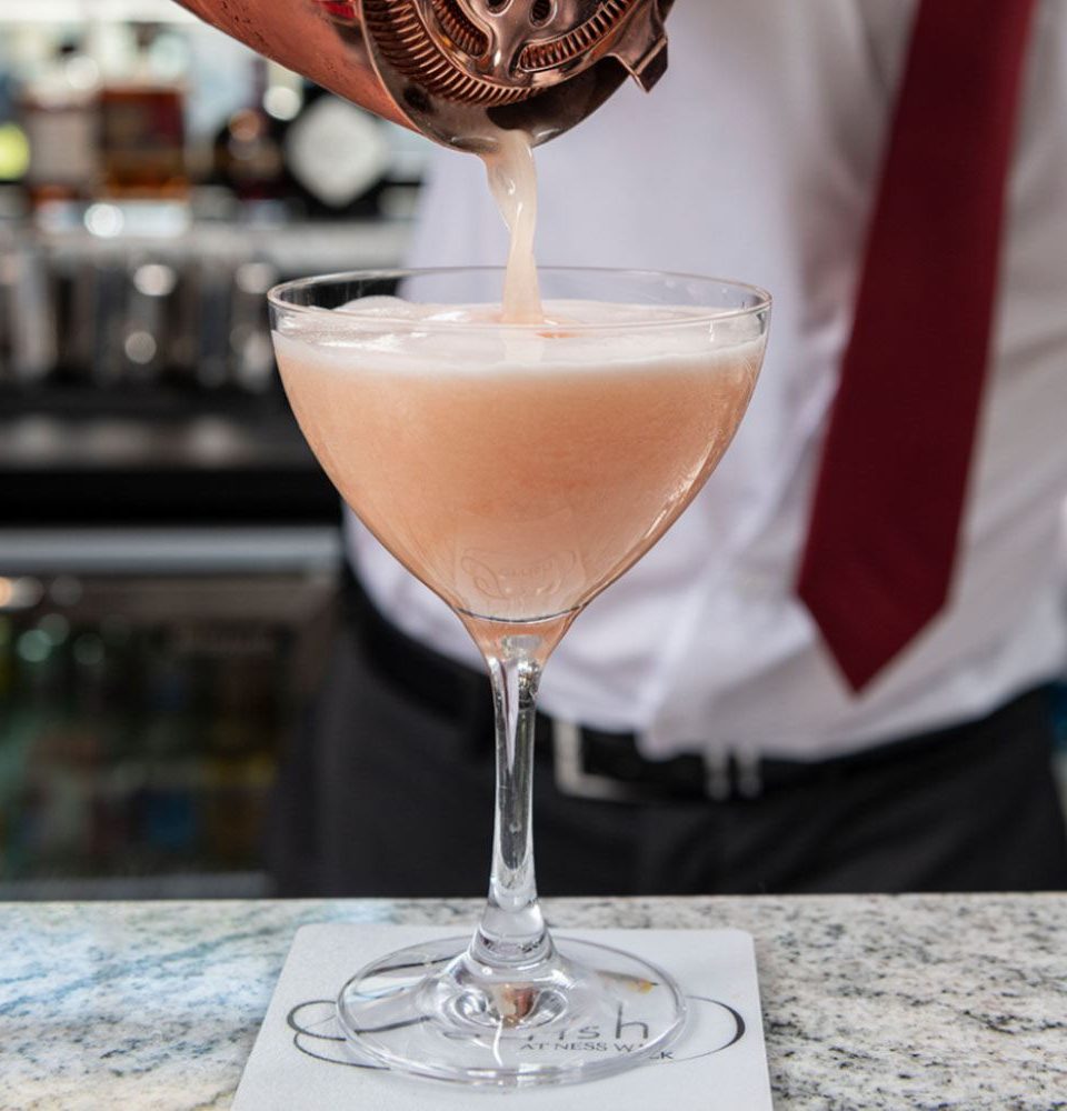 A cocktail being poured at Ness Walk Hotel, Inverness. A cocktail being poured at Ness Walk Hotel, Inverness.