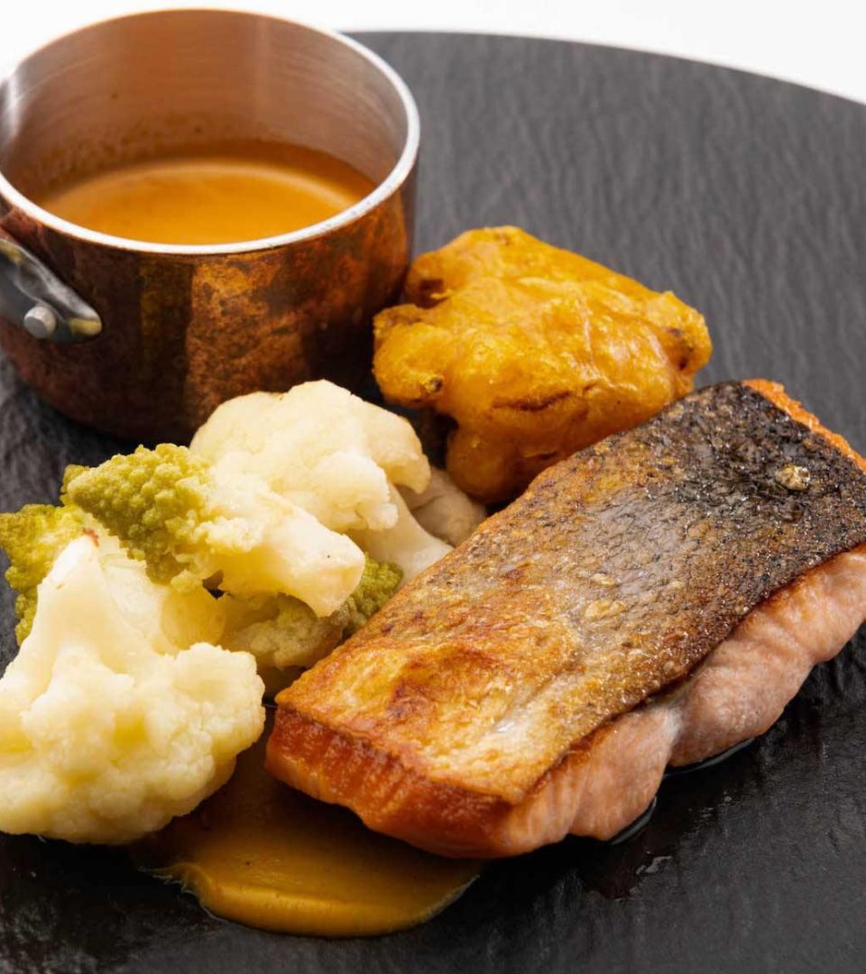 Salmon dish at Ness Walk Hotel, Inverness. Salmon dish at Ness Walk Hotel, Inverness.