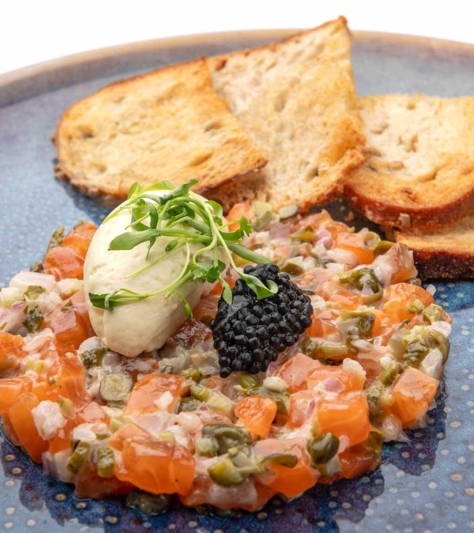 Fine dining dish at Ness Walk Hotel, Inverness. Our Tartare. Fine dining dish at Ness Walk Hotel, Inverness. Our Tartare.