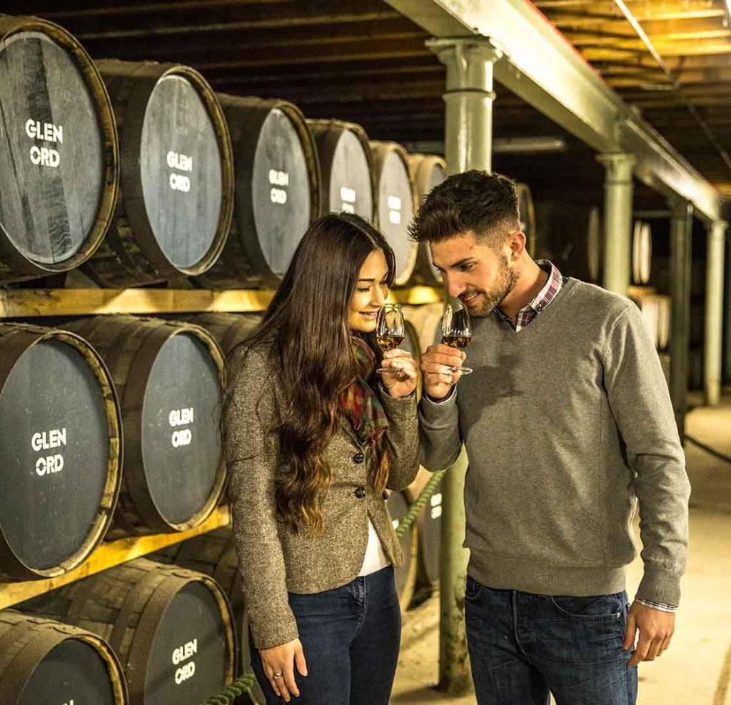 Couple at a whisky tasting