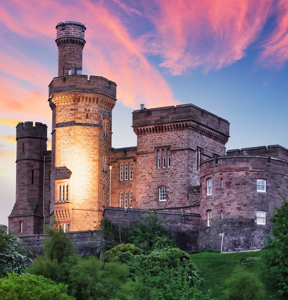 View of Inverness Castle in Scotland