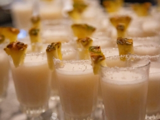Pina Coladas for the wedding guests at Ness Walk Hotel.