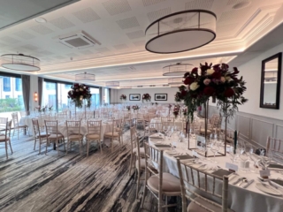 An exclusive hire wedding venue set up at Ness Walk Hotel in Inverness.