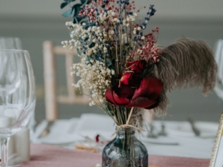 A vintage Scottish wedding table decor idea at our Highland wedding venue, Ness Walk Hotel.
