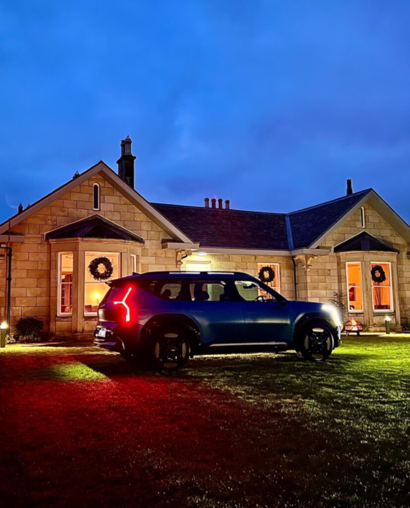 Car on lawn for Exclusive Launch