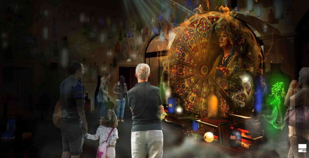 Rose window room at Inverness Castle Experience
