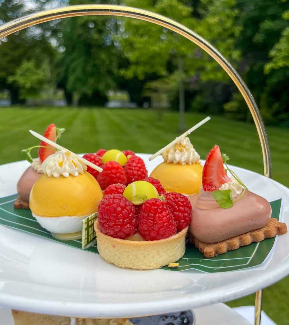 Wimbledon themed desserts at Ness Walk including a chocolate tennis net