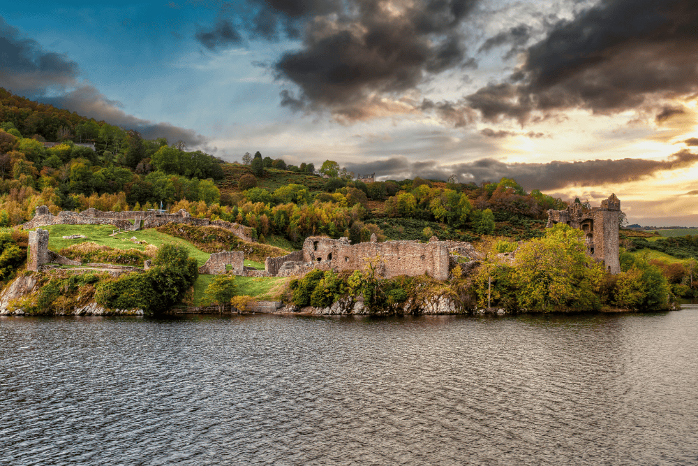 Loch Ness and Urquhart Castle. 