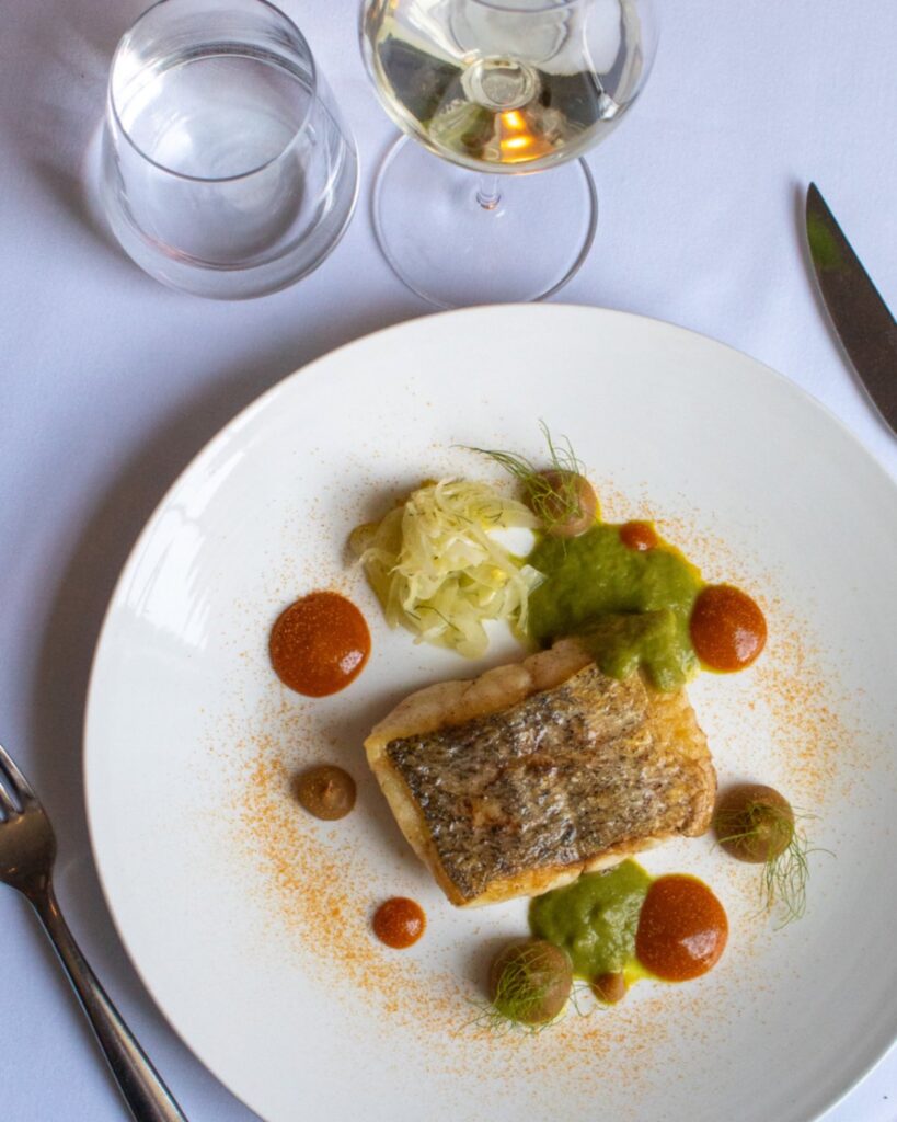 North sea hake - orange - fennel salad - braised fennel purée