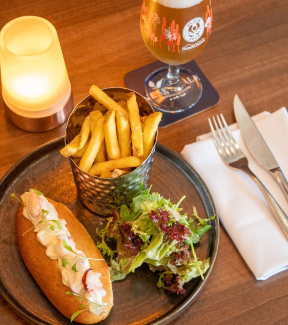 lobster roll in the ness walk bar