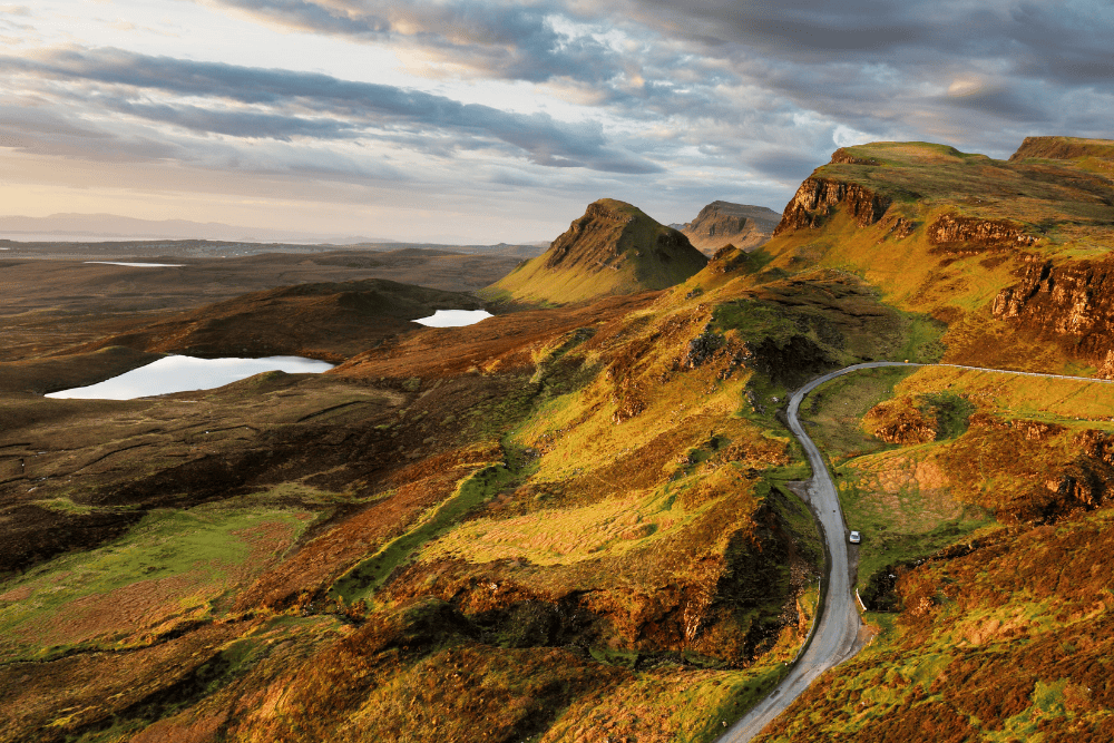 A view of the Isle of Skye landscape. 