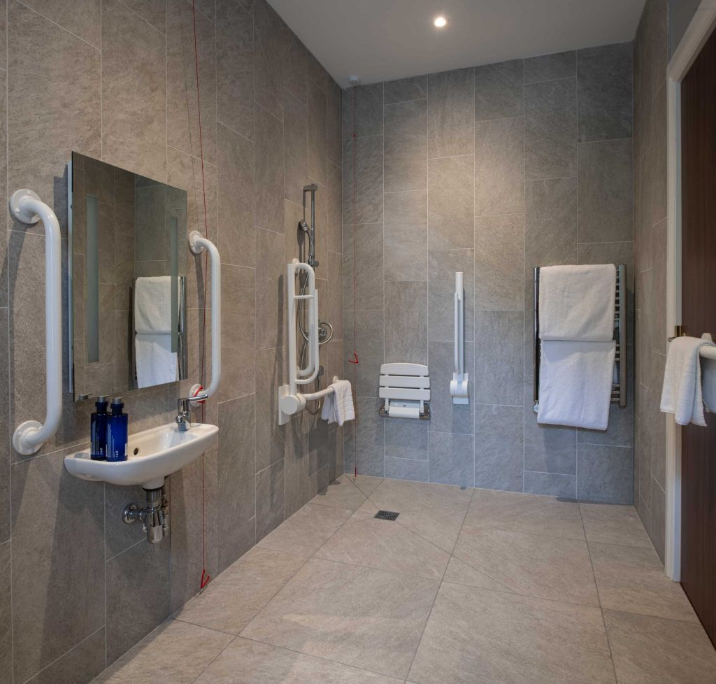 Accessible Bathroom in Birch Room at Ness Walk Inverness