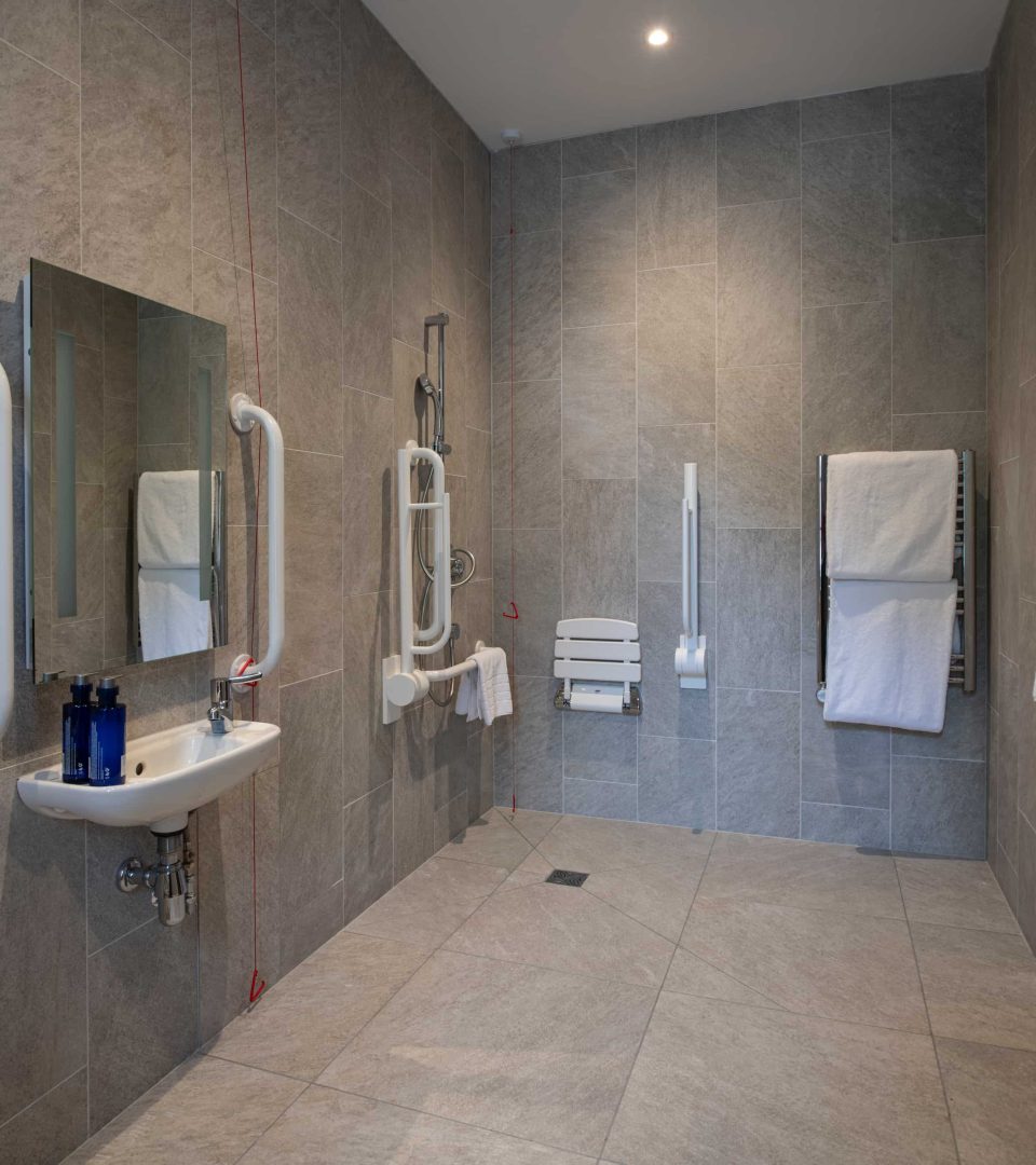Accessible Bathroom in Birch Room at Ness Walk Inverness