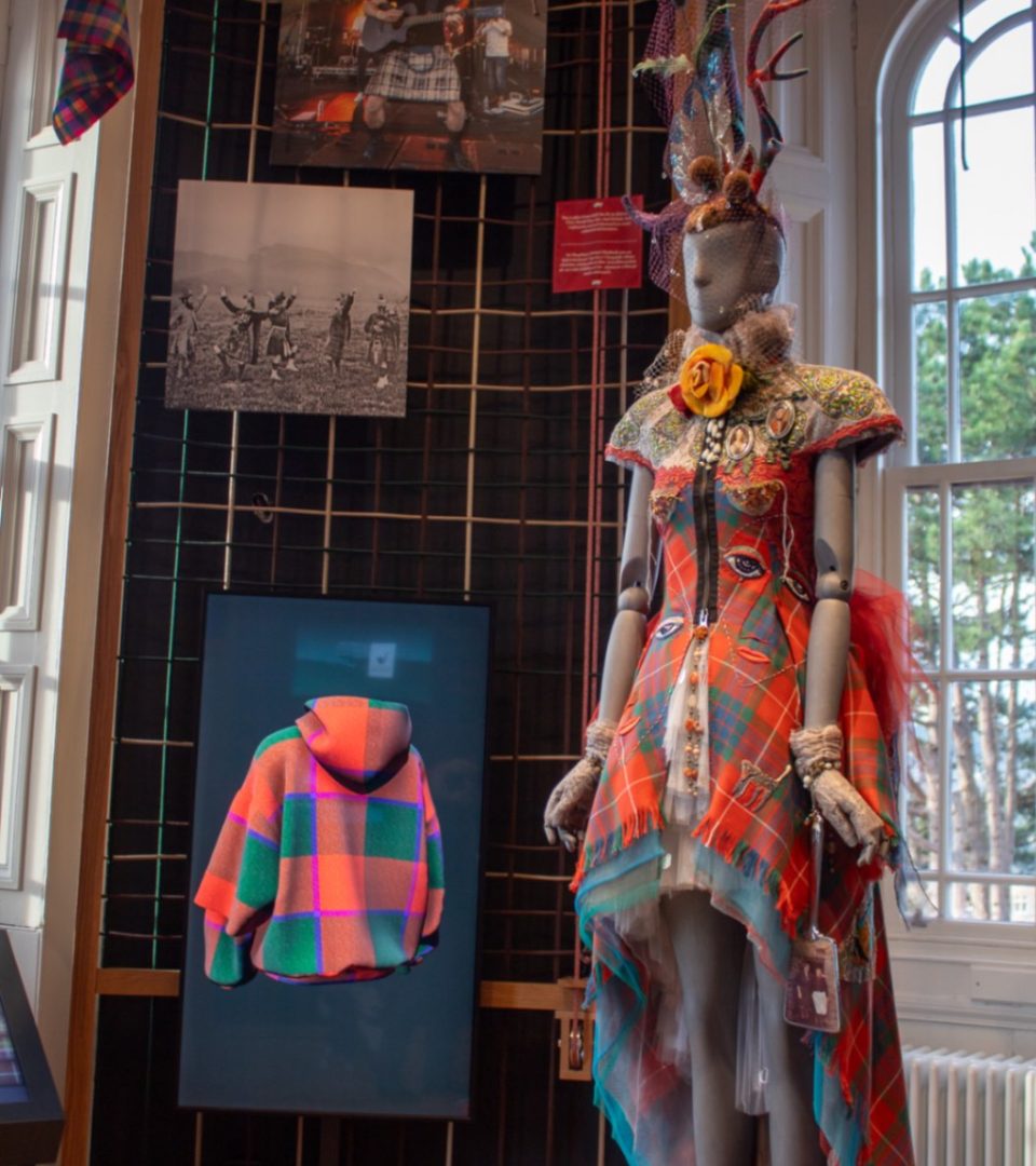 Tartan room in Inverness Castle Experience