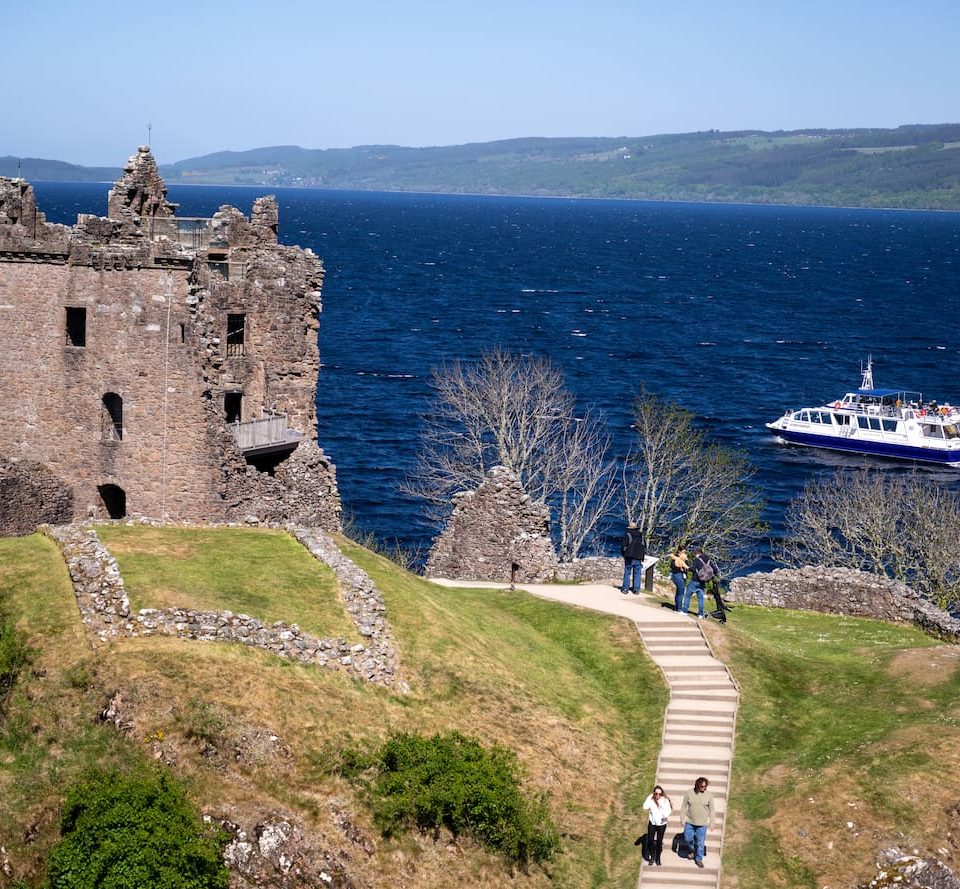 Loch Ness by Jacobite boat at Urquhart Castle