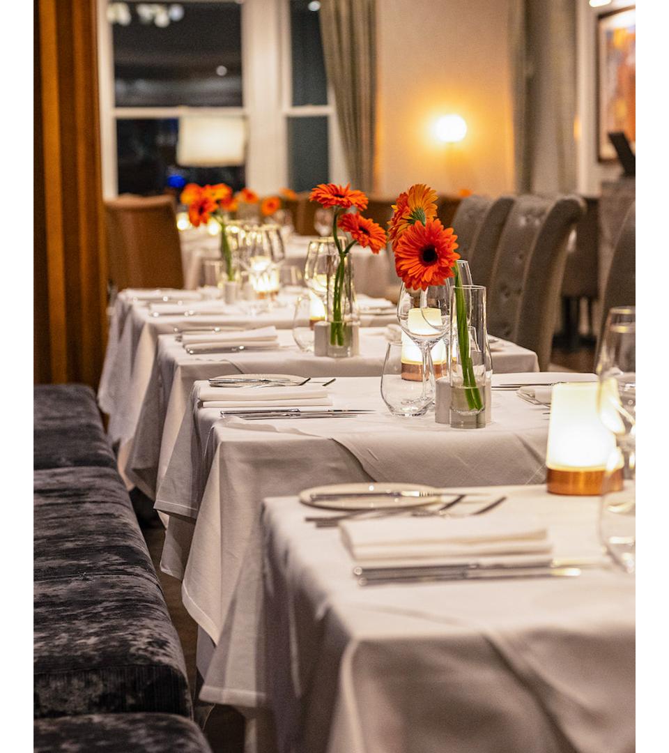 Tables set at Torrish Restaurant